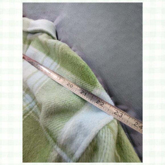 FOR THE REPUBLIC Classic Short Jacket in Blue Green Plaid Women's Size XL/TG - Picture 15 of 16